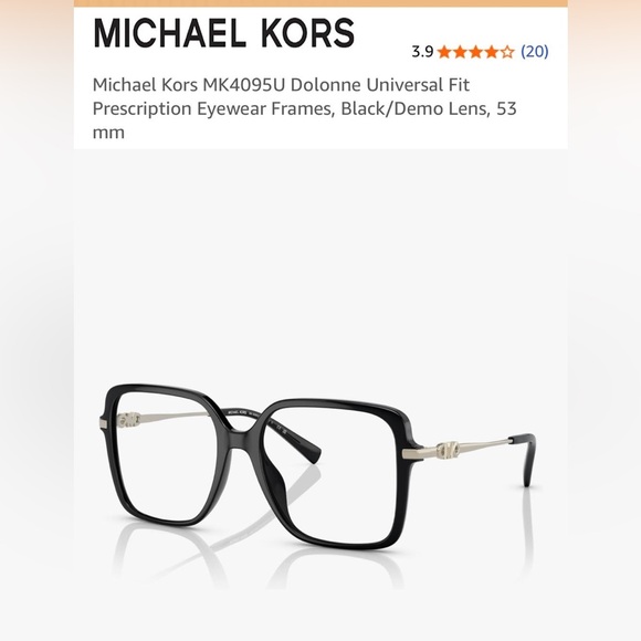 Michael Kors MK4095U Dolonne Universal Fit
Prescription Frames Black Lens, 53 mm main image 3